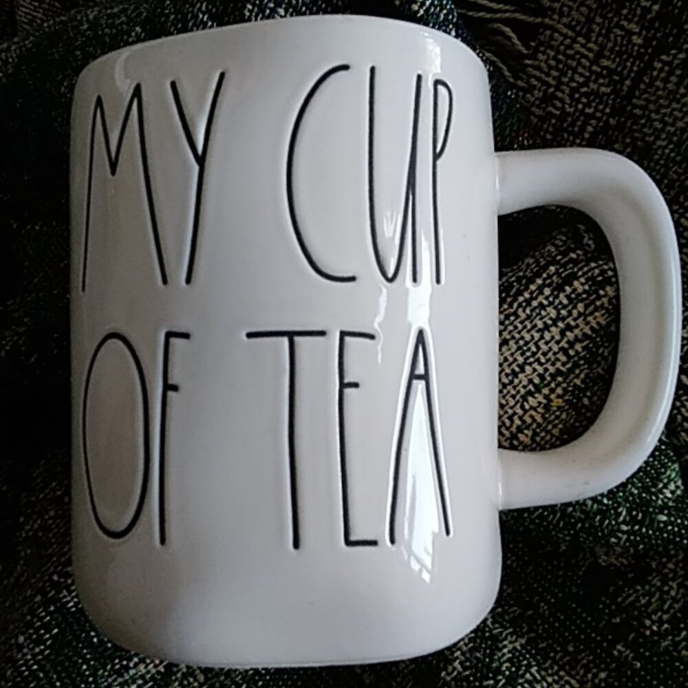 Rae Dunn mug with Yellow interior MY CUP OF TEA